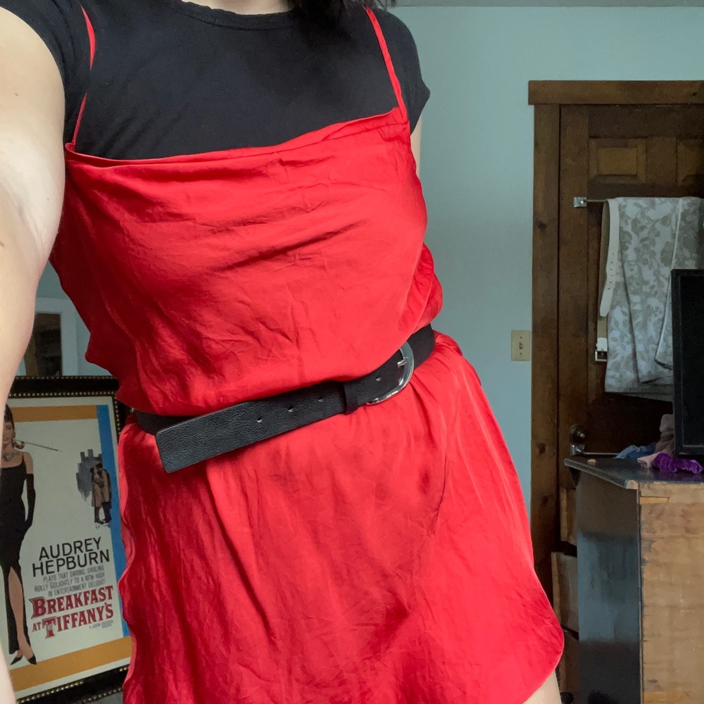 UO Red Slip Dress